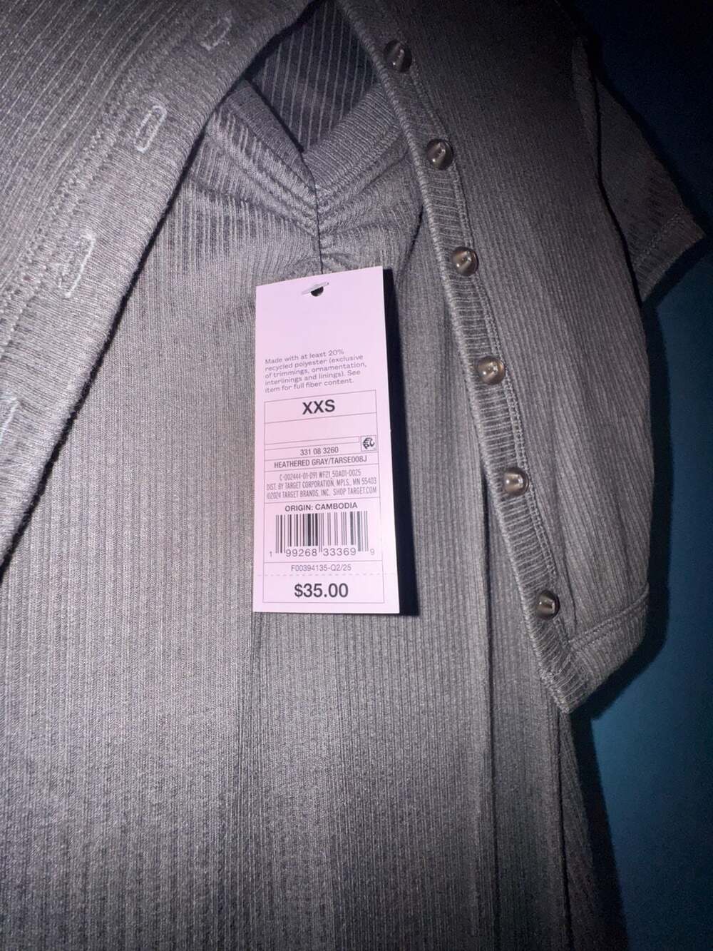 Wild Fable Women's Ribbed Maxi Bodycon Dress/ Cardigan Set , Heathered Gray - Picture 3 of 3